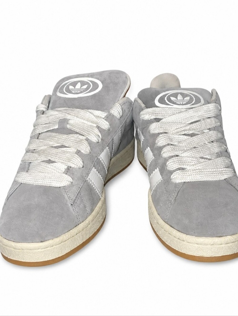 Adidas Size 10 Men's Campus Gray and White Sneakers